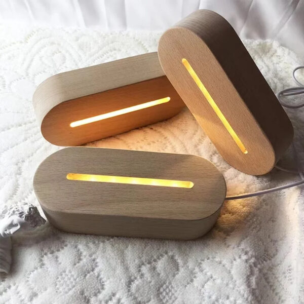 Porte-lampe en bois  RVB