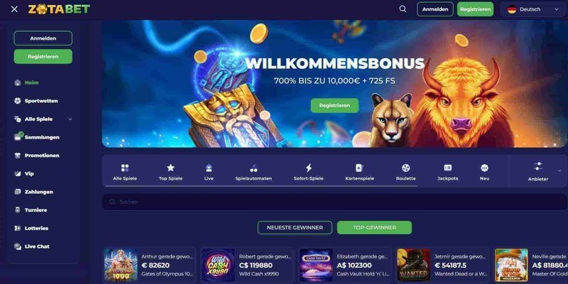Entdecken Sie Zotabet - Das Online Casino für Deutschland - overview